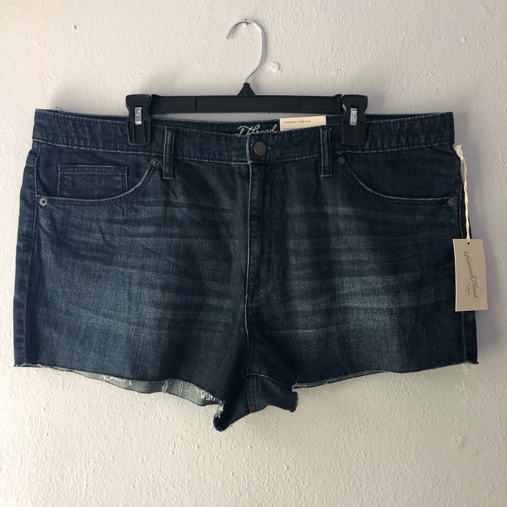 Universal Thread, High Waisted Shorts, Dark Wash.